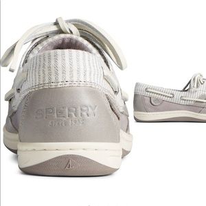 Sperry Top-sider Koifish linen Stripe Cement sneaker sz 6 grey